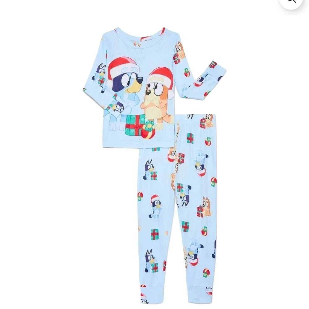 Bluey Toddler Kids Size 3T Christmas‎ Presents Snug Fitting 2 Piece Pajamas 2474